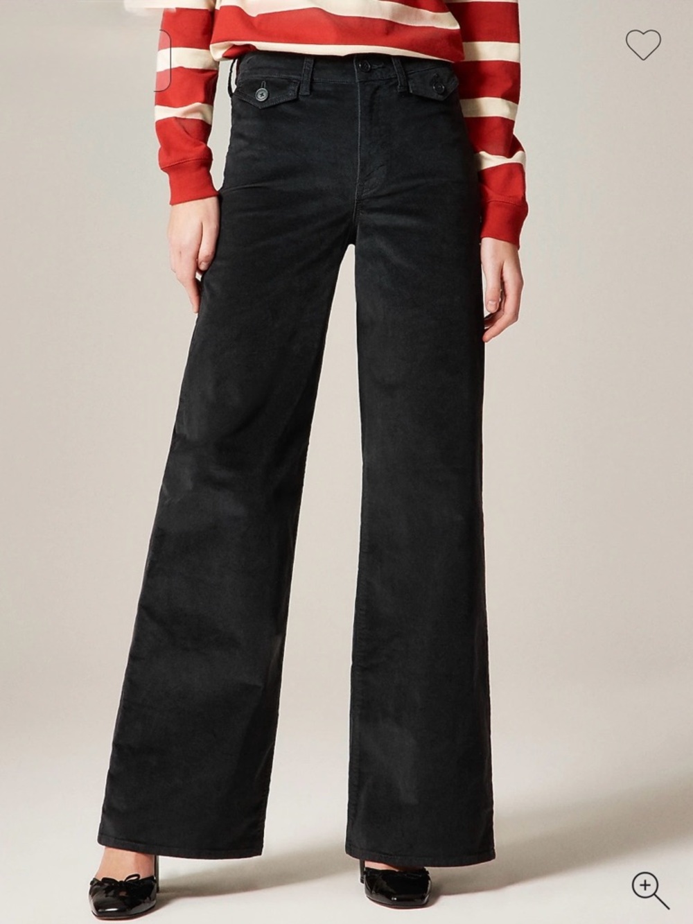 Nwt J Crew Wide-Leg Trouser In Washed Velvet 29